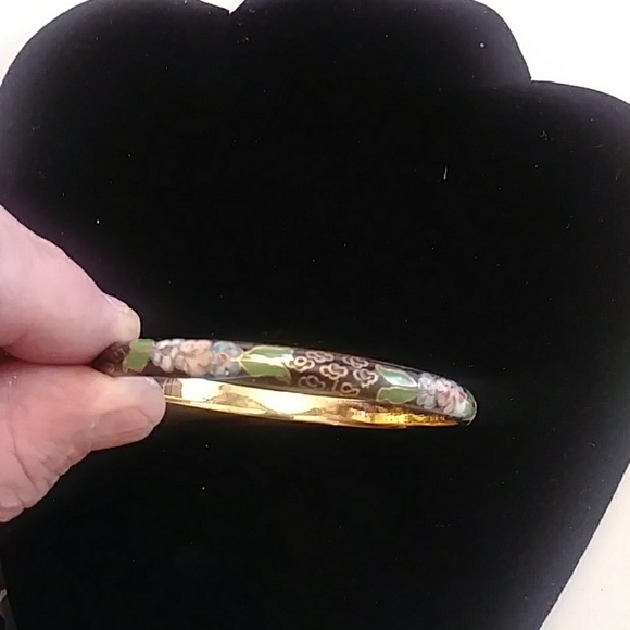 Trifari Jewelry - Trifari Gold Tone Cloisonne Bracelet ,